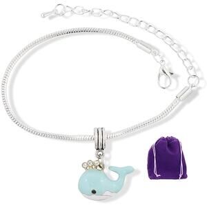 Blue Whale Bracelet - Sea Ocean Animal Charm Jewelry